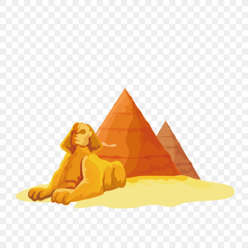 Great Sphinx Of Giza Egyptian Pyramids Euclidean Vector, PNG, 1042x1042px, Great Sphinx Of Giza, Art, Egypt, Egyptian Pyramids, Orange Download Free