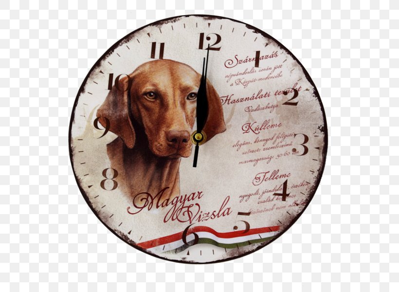 Vizsla Dog Breed Puli Lipizzan Hungary, PNG, 600x600px, Vizsla, Alarm Clocks, Carnivoran, Clock, Coonhound Download Free