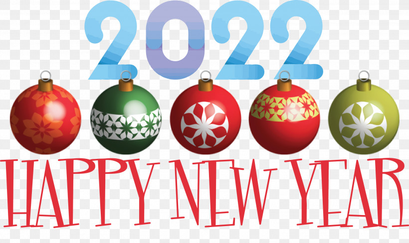2022 New Year 2022 Happy New Year 2022, PNG, 3000x1788px, Bauble, Christmas Day, Christmas Ornament M, Fruit, Holiday Download Free