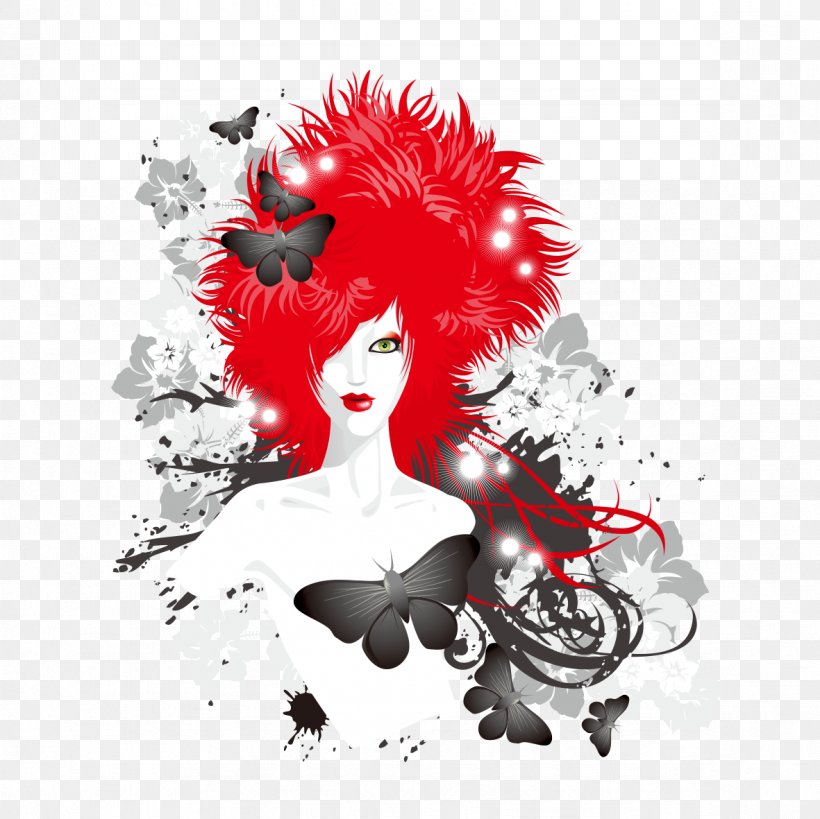 Hair Euclidean Vector Woman, PNG, 1181x1181px, Hair, Art, Beauty Parlour, Black And White, Hairdresser Download Free