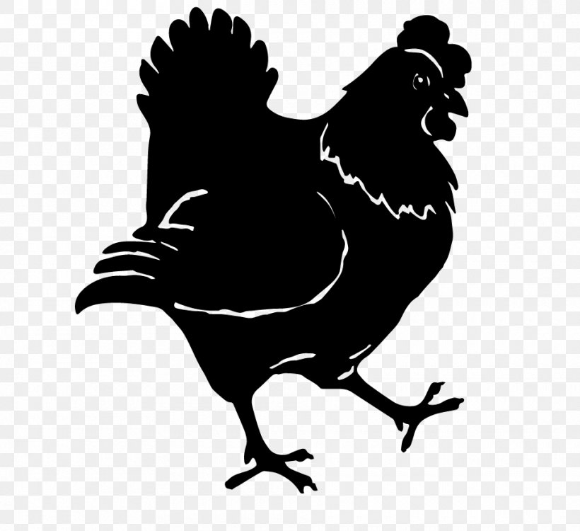 Rooster Chicken Hen Garden Poule Pondeuse, PNG, 960x879px, Rooster, Beak, Bird, Black And White, Chicken Download Free