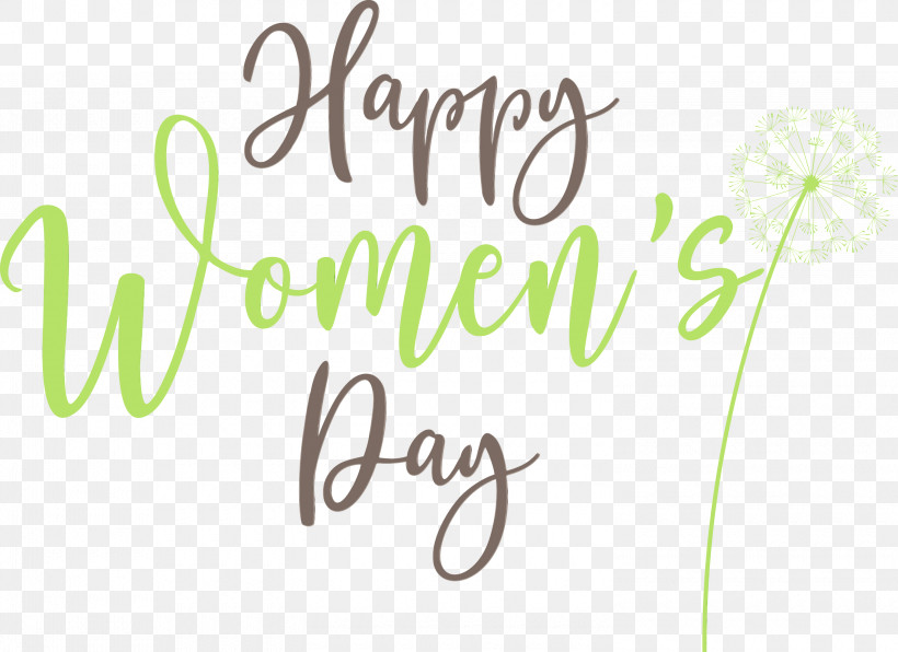 Logo Calligraphy Font Green Meter, PNG, 3000x2184px, Happy Womens Day, Calligraphy, Green, International Womens Day, Logo Download Free