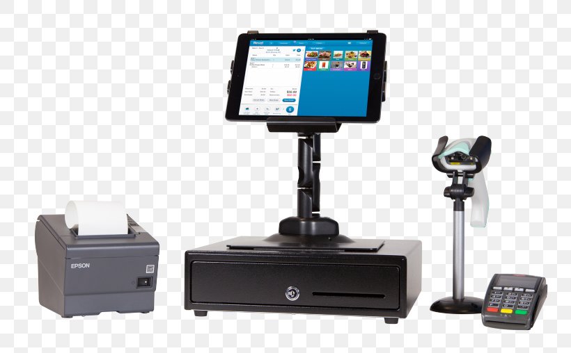 Point Of Sale Revel Systems QuickBooks Retail Business, PNG, 818x508px, Point Of Sale, Business, Clover Network, Computer Monitor Accessory, Electronics Download Free
