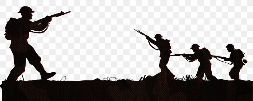 Silhouette Military Education And Training, PNG, 3641x1465px, Silhouette, Army, Black, Human Behavior, Military Download Free