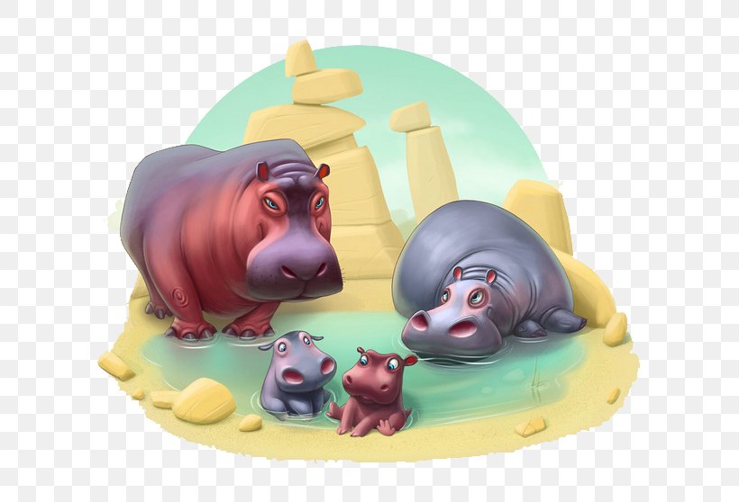 Township The Zoo Book Hippopotamus Baby Animals Playrix, PNG, 658x558px, Township, Android, Animal, Baby Animals, Birthday Cake Download Free
