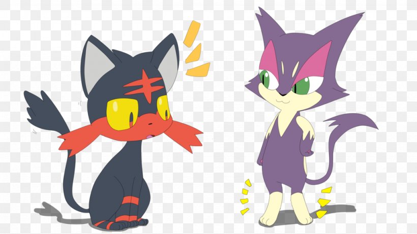 Cat Litten YouTube ポケモンの一覧, PNG, 1024x576px, Cat, Art, Bat, Carnivoran, Cartoon Download Free