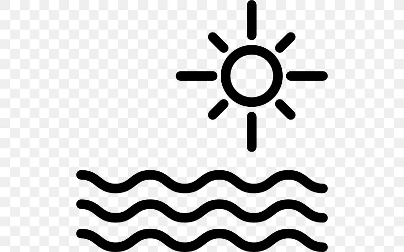 Sun And Sea, PNG, 512x512px, Temperature, Area, Black, Black And White, Monochrome Photography Download Free