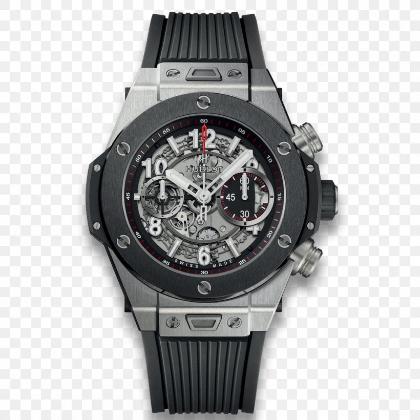 Hublot Flyback Chronograph Watch Jewellery, PNG, 1000x1000px, Hublot, Bracelet, Brand, Chronograph, Flyback Chronograph Download Free