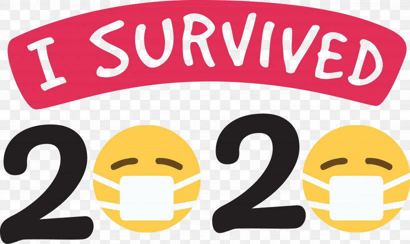I Survived I Survived 2020 Year, PNG, 3591x2140px, I Survived, Emoticon, Geometry, Happiness, Line Download Free