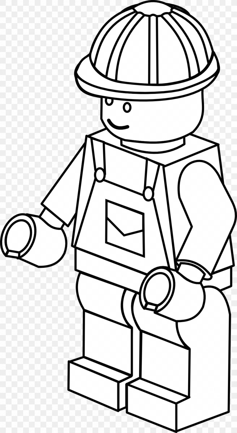 Colouring Pages Coloring Book Lego Minifigure Firefighter, PNG, 999x1827px, Colouring Pages, Area, Black And White, Coloring Book, Drawing Download Free