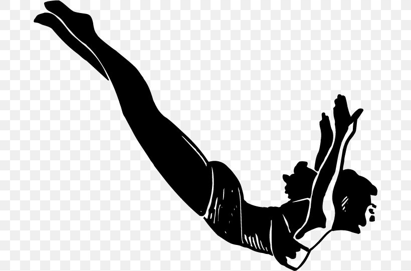 Vector Graphics Clip Art Illustration Drawing Diving, PNG, 686x541px, Drawing, Arm, Athletic Dance Move, Blackandwhite, Diving Download Free