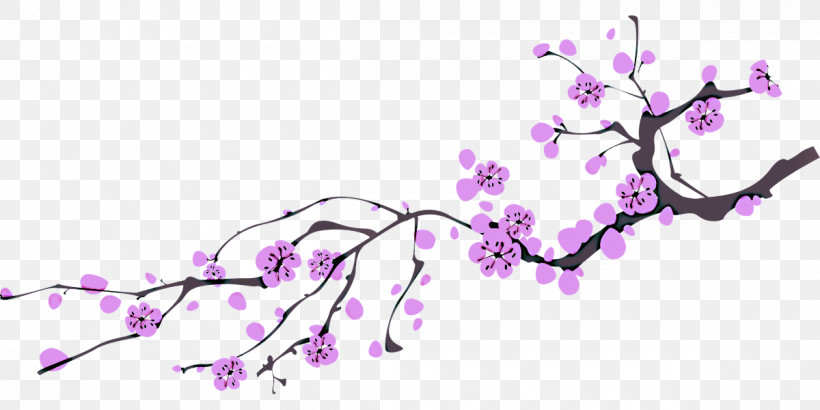 Cherry Blossom, PNG, 1200x600px, Branch, Blossom, Cherry Blossom, Flower, Lilac Download Free