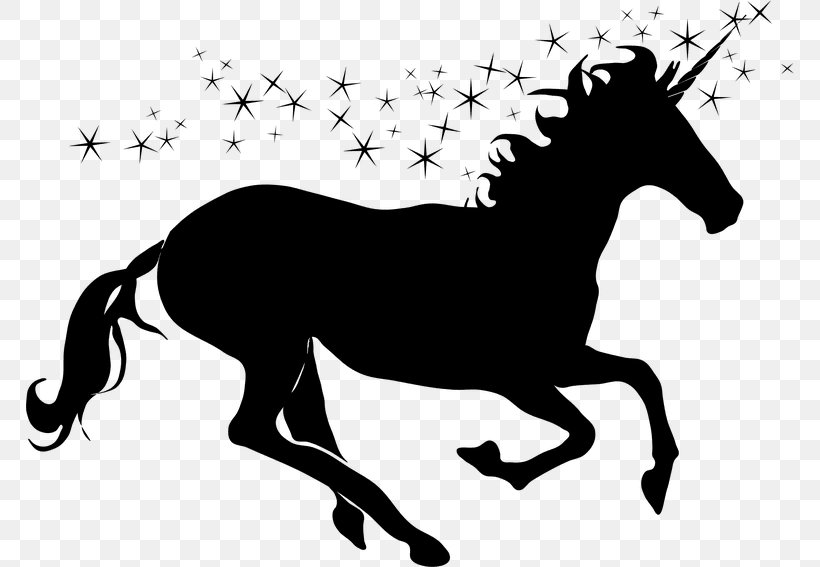 Horse Silhouette Unicorn Clip Art, PNG, 768x567px, Horse, Black And White, Bridle, Cartoon, Colt Download Free