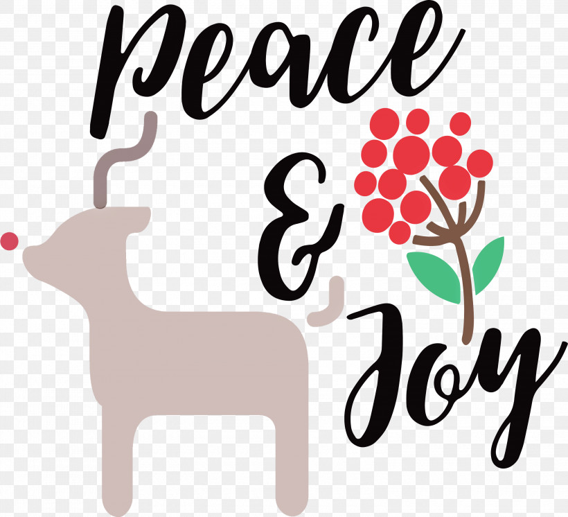 Peace And Joy, PNG, 3000x2732px, Peace And Joy, Cartoon, Christmas Day, Deer, Holiday Download Free