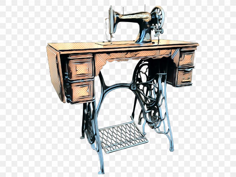 Home Cartoon, PNG, 2661x1999px, Sewing Machines, Computer Desk, Desk, End Table, Furniture Download Free