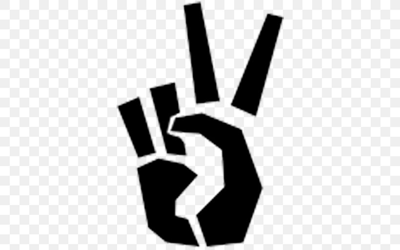 V Sign Stencil Peace Symbols Clip Art, PNG, 512x512px, V Sign, Art, Black And White, Brand, Drawing Download Free