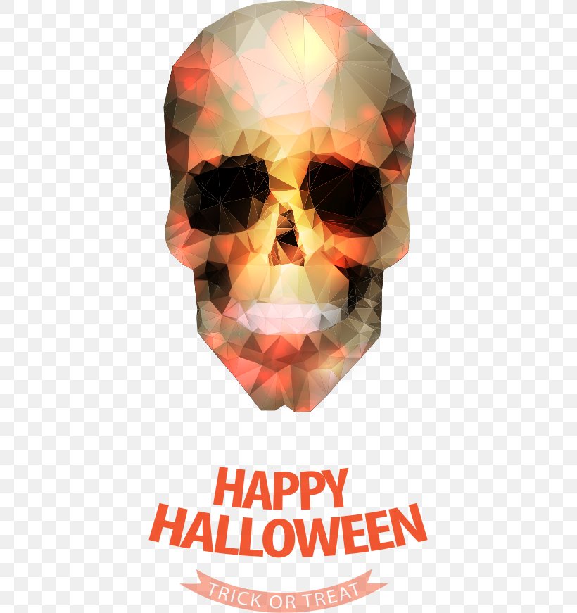 Halloween Illustration, PNG, 397x871px, Halloween, Cartoon, Ghost, Jaw, Polygon Download Free