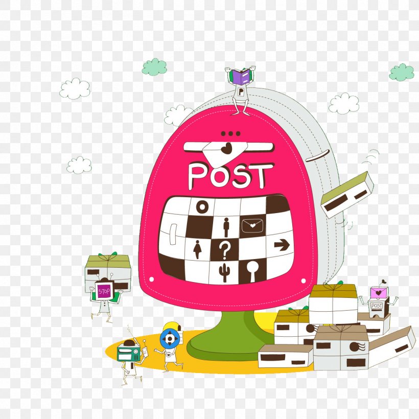 Cartoon Post Box Logistics Illustration, PNG, 1349x1349px, Cartoon, Brand, China Unicom, Ecommerce, Envelope Download Free