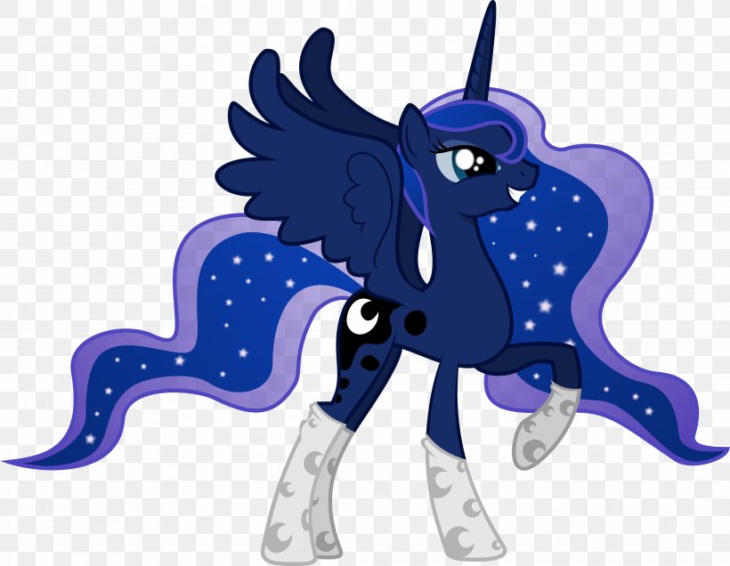 Princess Luna Princess Celestia Pony Pinkie Pie Rainbow Dash, PNG, 4146x3217px, Princess Luna, Animal Figure, Cartoon, Character, Cobalt Blue Download Free