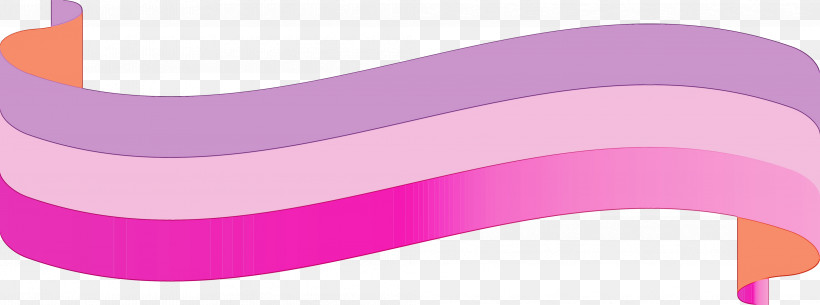 Pink Violet Purple Lilac Line, PNG, 4039x1504px, Ribbon, Lilac, Line, Magenta, Material Property Download Free