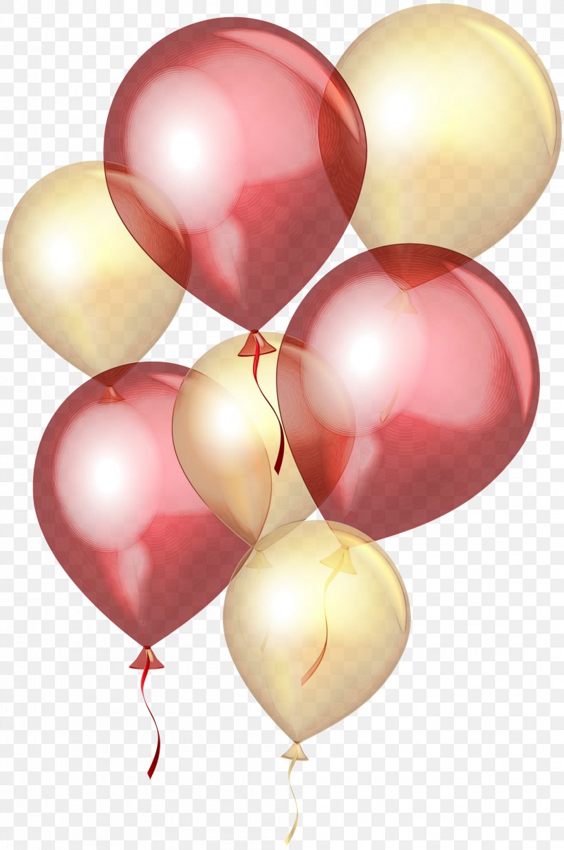 Watercolor Balloon, PNG, 1992x3000px, Watercolor, Balloon, Gold, Heart, Magenta Download Free