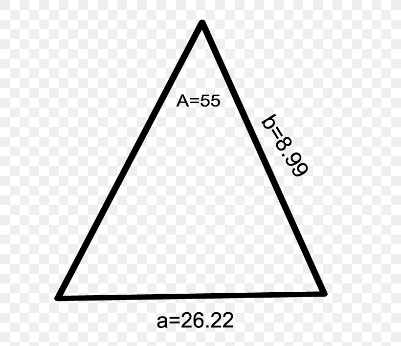 Triangle Mathematics Law Of Sines Geometry, PNG, 629x708px, Triangle, Area, Author, Black, Black And White Download Free