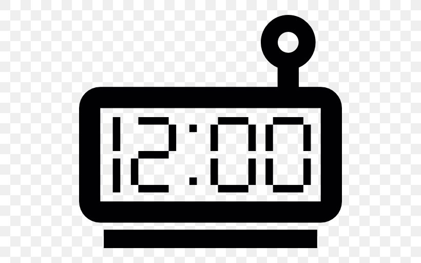 Alarm Clocks Digital Clock Flip Clock, PNG, 512x512px, Alarm Clocks, Area, Black, Black And White, Brand Download Free