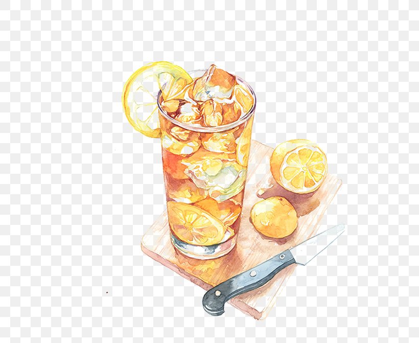 Ice Cream Coffee Lemonade Food Watercolor Painting, PNG, 530x671px, Ice Cream, Coffee, Cooking, Drawing, Drink Download Free