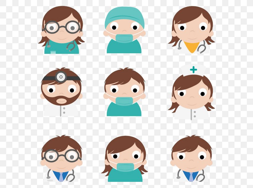 Cartoon Health Care Physician Medicine, PNG, 658x610px, Cartoon, Area, Cheek, Emoticon, Face Download Free