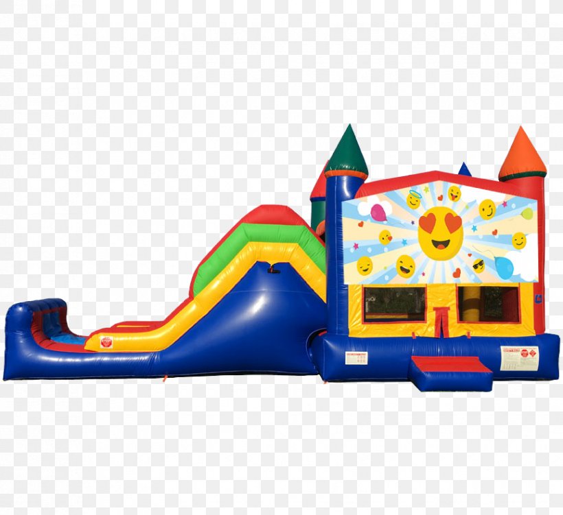 Inflatable Bouncers House Water Slide Emoji, PNG, 864x792px, Inflatable, Area, Austin Bounce House Rentals, Child, Emoji Download Free