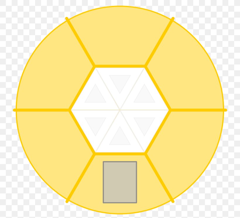 Circle Angle Pattern, PNG, 744x744px, Yellow, Area, Ball, Sphere, Symmetry Download Free