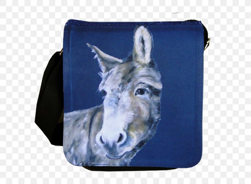 Donkey Wallet Pack Animal Tasche Bridle, PNG, 599x600px, Donkey, Blue, Bridle, Horse, Horse Like Mammal Download Free