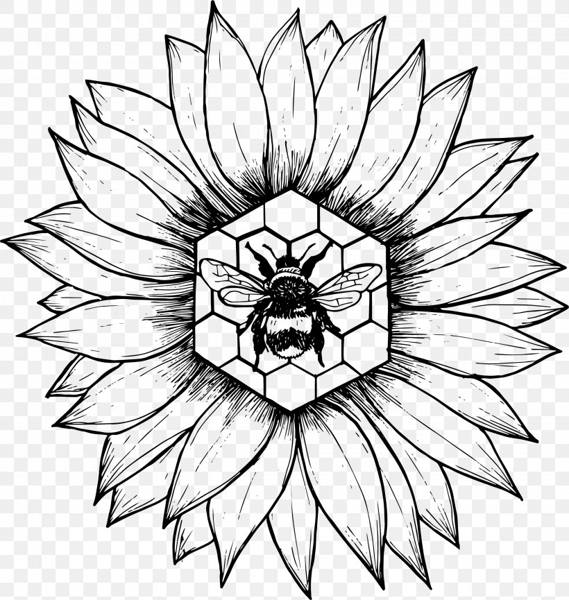 Floral Design Drawing Monochrome, PNG, 2250x2374px, Floral Design, Artwork, Black And White, Drawing, Flora Download Free
