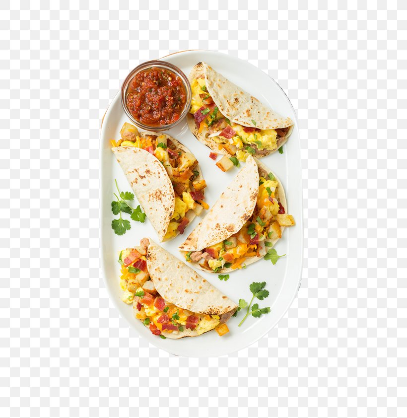 Taco Breakfast Salsa Bacon, Egg And Cheese Sandwich, PNG, 595x842px, Taco, American Food, Bacon Egg And Cheese Sandwich, Bread, Breakfast Download Free
