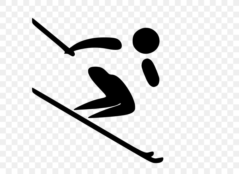 Winter Olympic Games Alpine Skiing Sport, PNG, 600x600px, Winter Olympic Games, Alpine Skiing, Area, Artwork, Black Download Free