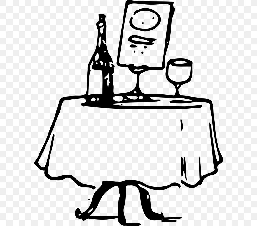 Dinner Matbord Restaurant Clip Art, PNG, 605x720px, Dinner, Artwork, Black And White, Dining Room, Dish Download Free