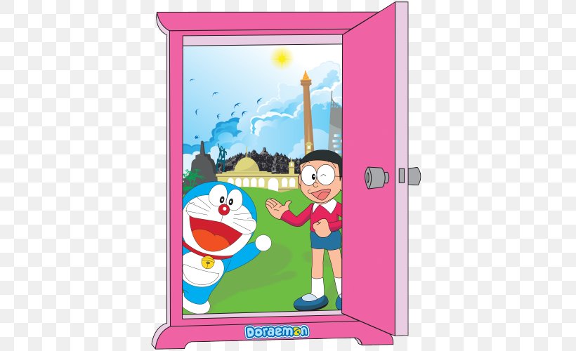 Door Animation Doraemon Film Cartoon, PNG, 500x500px, Watercolor, Cartoon, Flower, Frame, Heart Download Free