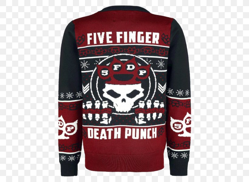 T-shirt Five Finger Death Punch Sweater Christmas Jumper Merchandising, PNG, 600x600px, Watercolor, Cartoon, Flower, Frame, Heart Download Free