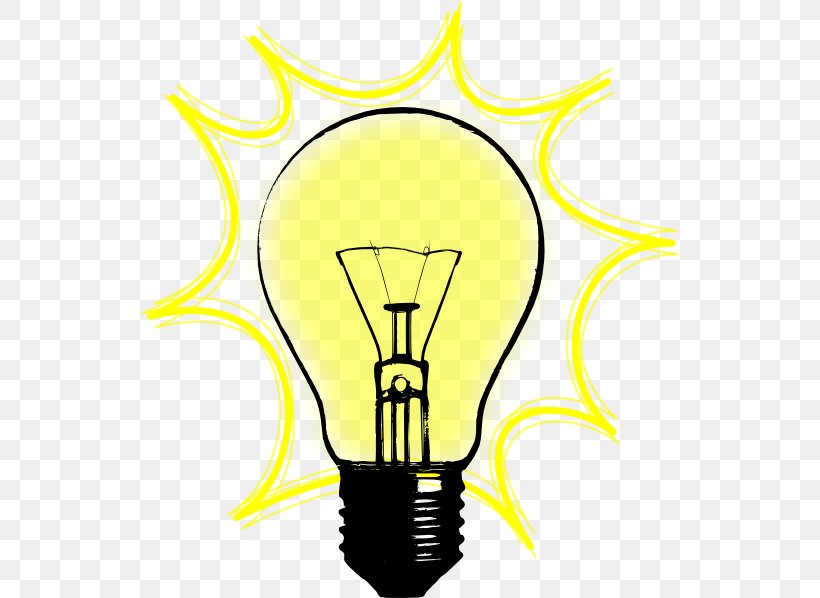 Incandescent Light Bulb Lamp Electric Light Clip Art, PNG, 540x598px, Light, Compact Fluorescent Lamp, Drawing, Edison Light Bulb, Electric Light Download Free