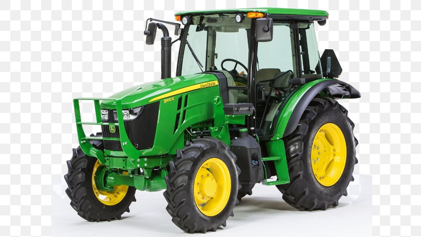 John Deere Tractor Loader Heavy Machinery Agriculture, PNG, 642x462px, John Deere, Agricultural Machinery, Agriculture, Automotive Tire, Bulldozer Download Free