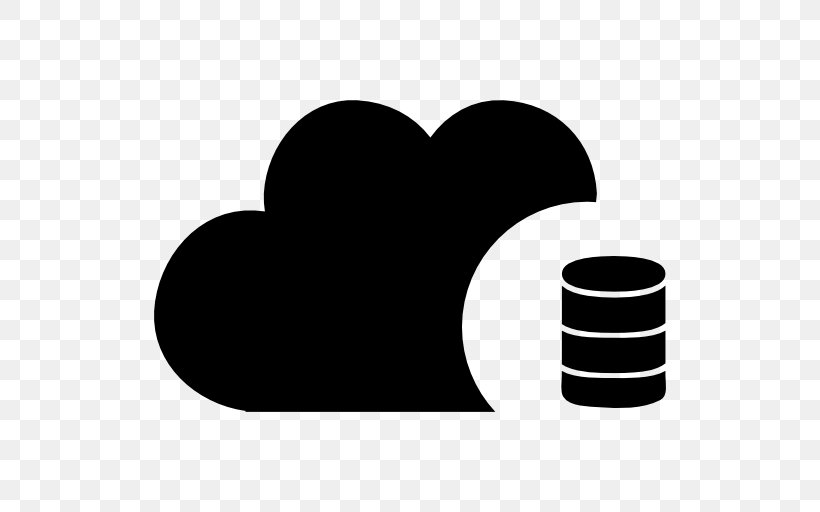 Cloud Computing Cloud Database, PNG, 512x512px, Cloud Computing, Black, Black And White, Cloud Database, Cloud Storage Download Free