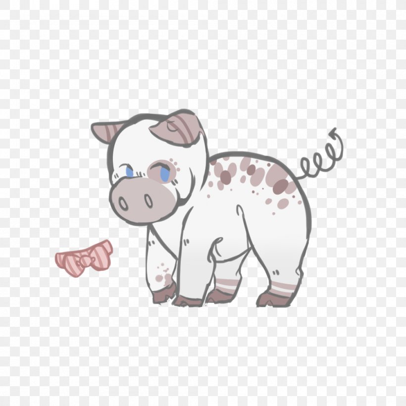 Pig Horse Dog Clip Art Canidae, PNG, 1000x1000px, Watercolor, Cartoon, Flower, Frame, Heart Download Free