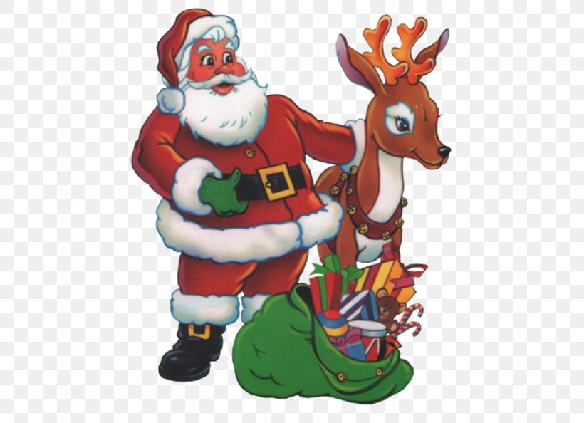 Reindeer Santa Claus Christmas Ornament Clip Art, PNG, 487x594px, Reindeer, Art, Cartoon, Christmas, Christmas Decoration Download Free