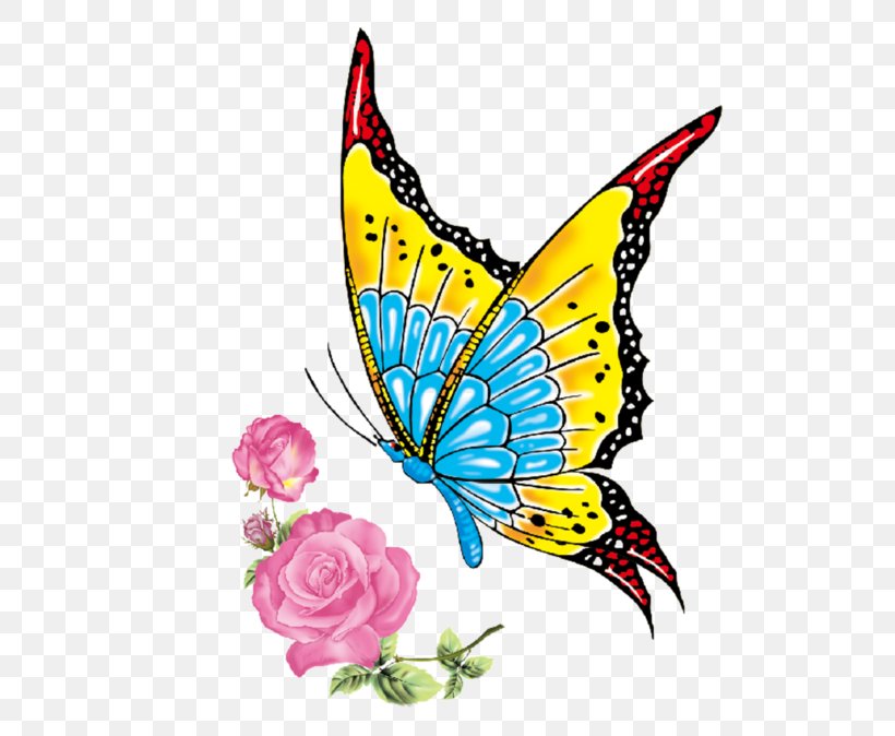 Butterfly Sticker Clip Art, PNG, 600x674px, Butterfly, Art, Brush Footed Butterfly, Butterflies And Moths, Cartoon Download Free