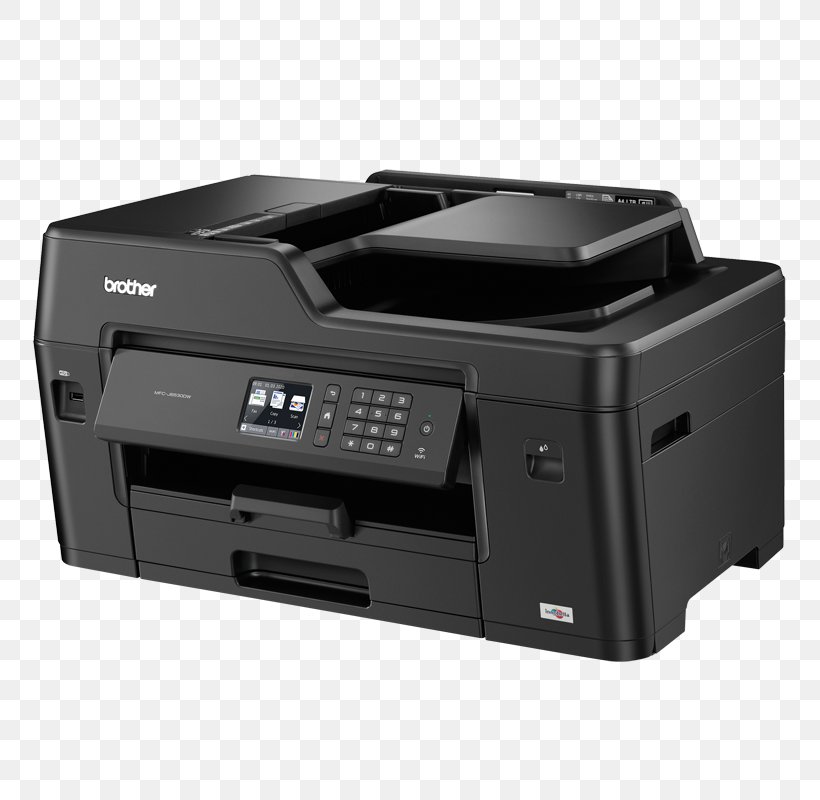 Multi-function Printer Brother Industries Inkjet Printing, PNG, 800x800px, Multifunction Printer, Automatic Document Feeder, Brother Industries, Duplex Printing, Electronic Device Download Free