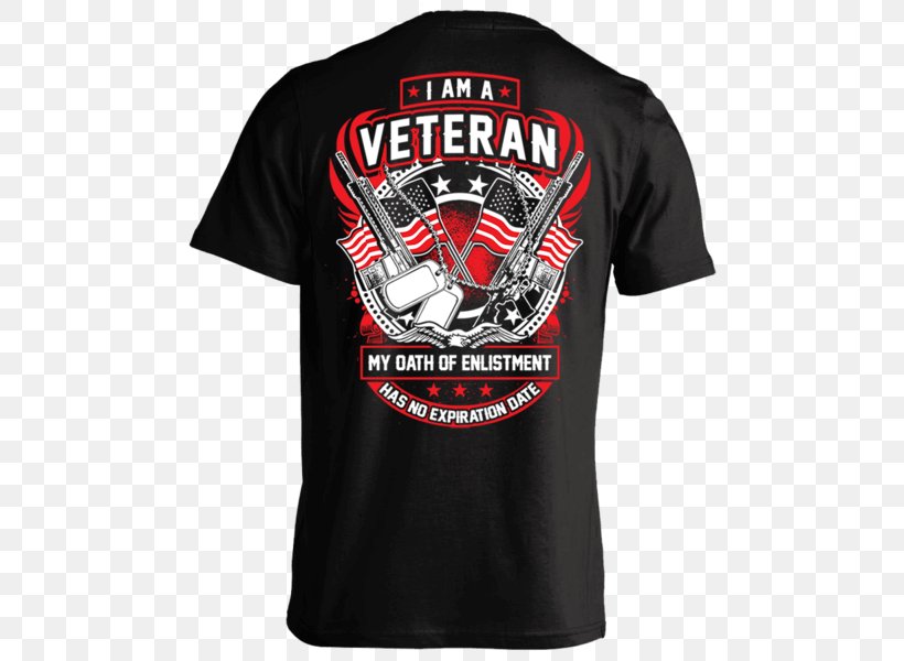 T-shirt United States Veteran Military, PNG, 504x600px, Tshirt, Active Shirt, Black, Brand, Clothing Download Free