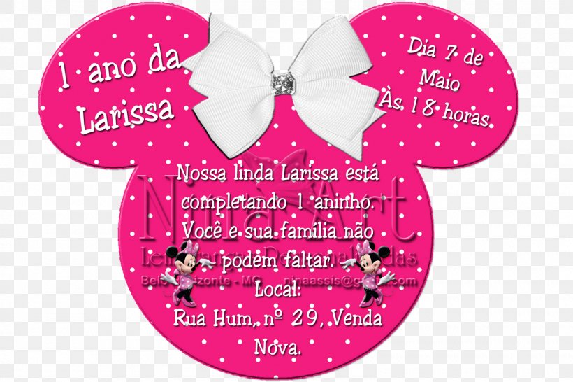 Convite Minnie Mouse, PNG, 1600x1066px, Convite, Book, Christmas, Christmas Ornament, Color Download Free