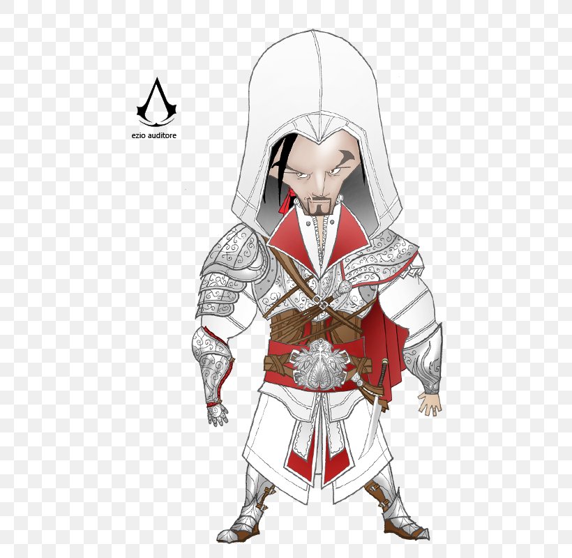 Ezio Auditore Assassin's Creed: Brotherhood Assassin's Creed II Monteriggioni Drawing, PNG, 530x800px, Watercolor, Cartoon, Flower, Frame, Heart Download Free