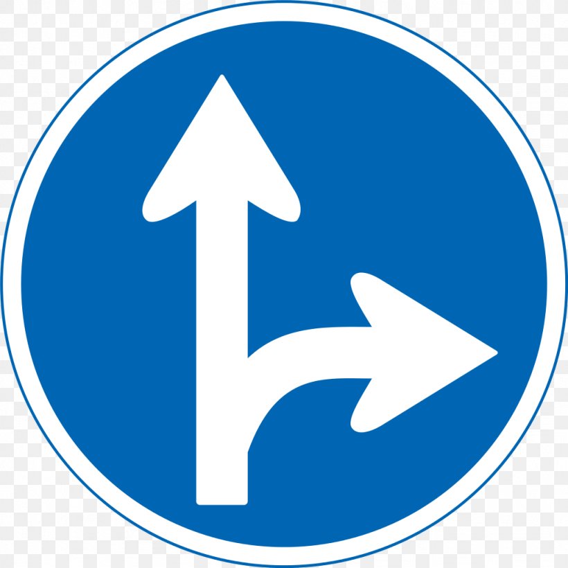 Traffic Sign Road Direction, Position, Or Indication Sign Mandatory Sign, PNG, 1024x1024px, Traffic Sign, Area, Brand, Driving, Lane Download Free