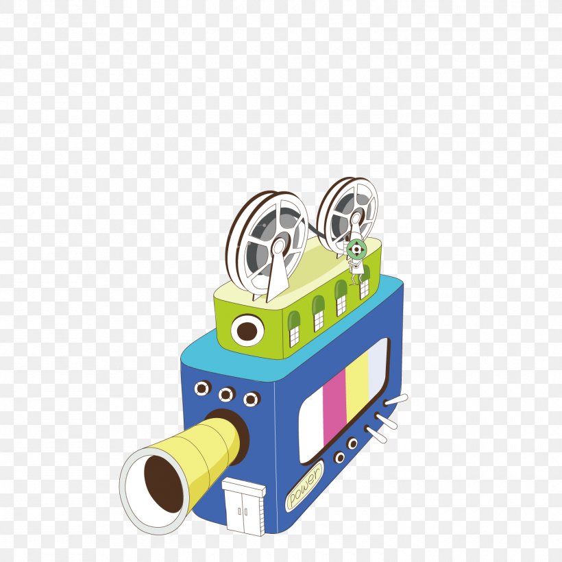 Cartoon Video Projector Photography Illustration, PNG, 1500x1500px, Cartoon, Art, Movie Projector, Photography, Projection Screen Download Free